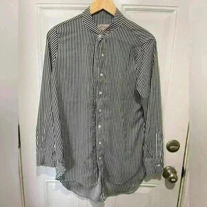 Philosophy striped button down vacation long sleeve top size  medium